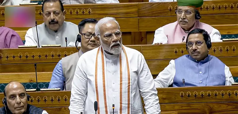 പ്രധാനമന്ത്രി നരേന്ദ്ര മോദി ലോക്സഭയില് |ഫോട്ടോ:ANI