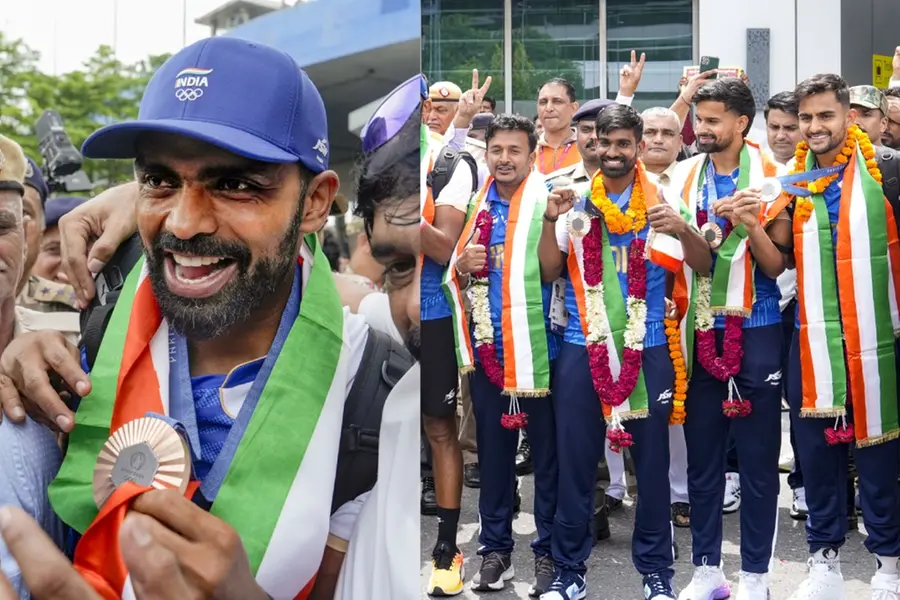 ശ്രീജേഷും സംഘവും തിരിച്ചെത്തി; ഡല്ഹി വിമാനത്താവളത്തില് വന് വരവേല്പ്പ്
