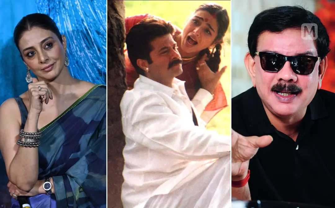 നടി തബു, വിരാസത് എന്ന ചിത്രത്തിൽനിന്നൊരു രംഗം, സംവിധായകൻ പ്രിയദർശൻ | ഫോട്ടോ: എ.എഫ്.പി, ഐ.എം.ഡി.ബി, മധുരാജ് \ മാതൃഭൂമി