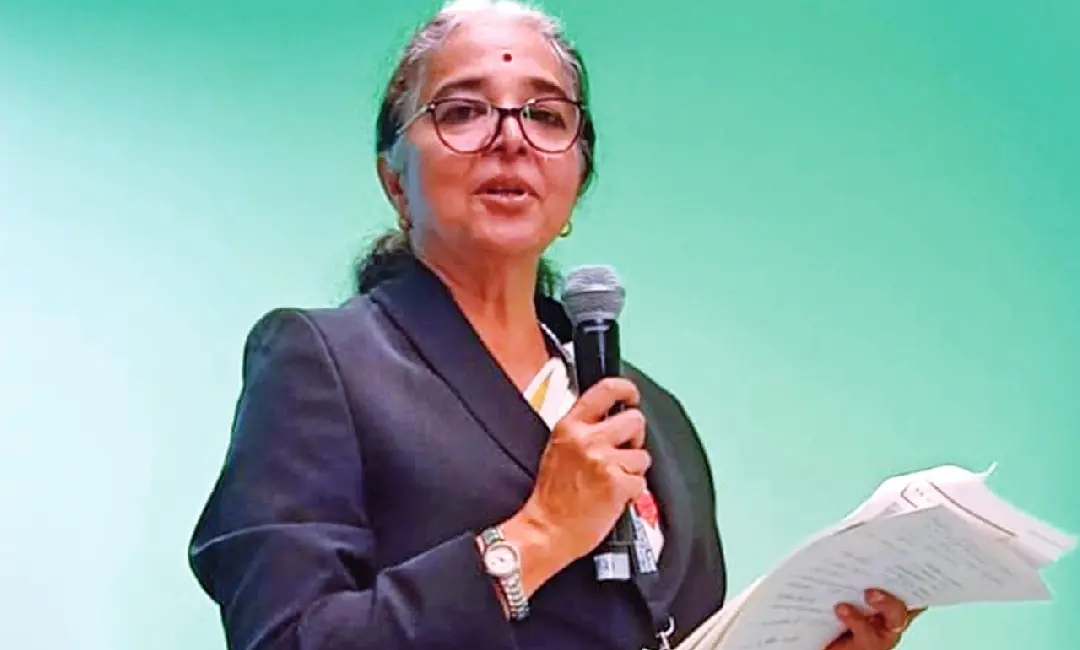 യുനെസ്‌കോ ക്രിയേറ്റീവ് സിറ്റീസ് നെറ്റ് വര്‍ക് വാര്‍ഷികസമ്മേളനത്തില്‍ സംസാരിക്കുന്ന കോഴിക്കോട് മേയര്‍ ബീന ഫിലിപ്പ്