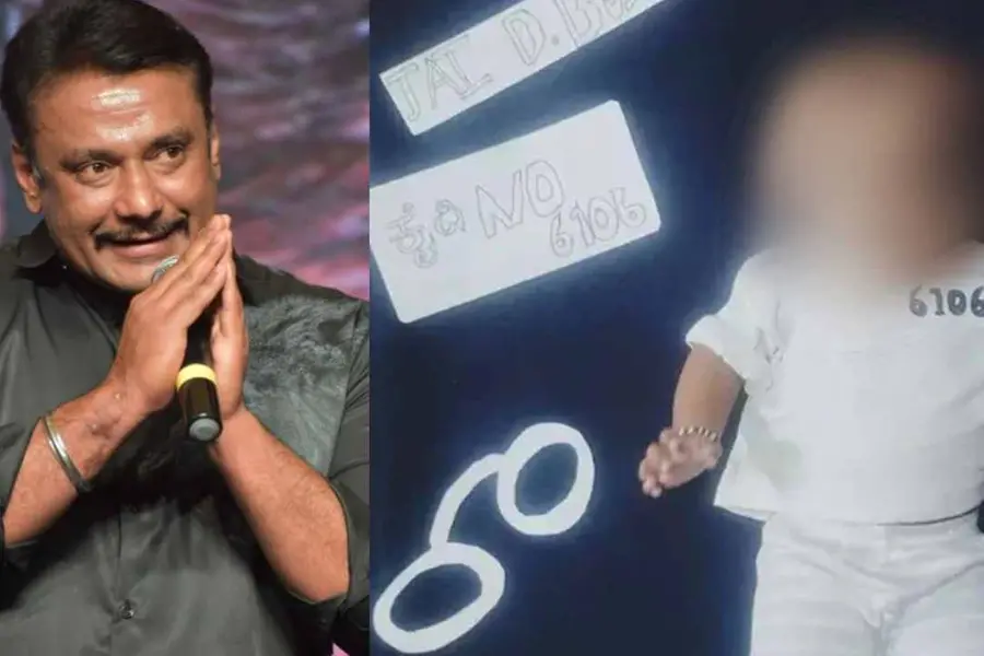 മാതാപിതാക്കളുടെ വഴിവിട്ട ആരാധന;ദര്‍ശന്റെ ജയില്‍ യൂണിഫോം ധരിപ്പിച്ച് കൈക്കുഞ്ഞിന്റെ ഫോട്ടോഷൂട്ട്