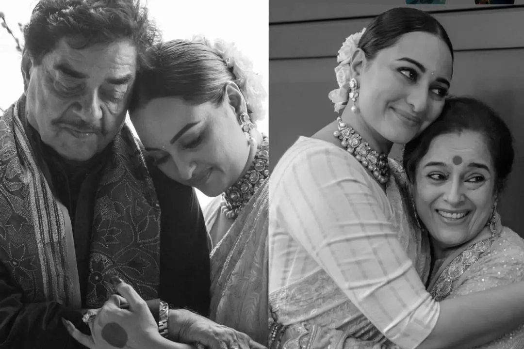 മാതാപിതാക്കള്ക്കൊപ്പം സൊനാക്ഷി സിന്ഹ | Photo: instagram/ sonakshi sinha