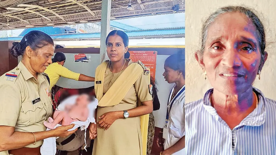 •തൃശ്ശൂർ റെയിൽവേ പ്ലാറ്റ്ഫോമിൽ അസം സ്വദേശി ജസ്മിന് ജനിച്ച കുഞ്ഞുമായി റെയിൽവേ പോലീസിലെ എ.എസ്.ഐ. അജിതകുമാരി, ആർ.പി.എഫ്. എസ്.ഐ. ഗീതു കൃഷ്ണൻ, ശുചീകരണച്ചുമതലയുടെ സൂപ്പർവൈസർ പി.കെ. വിജിത., • സുഹറ