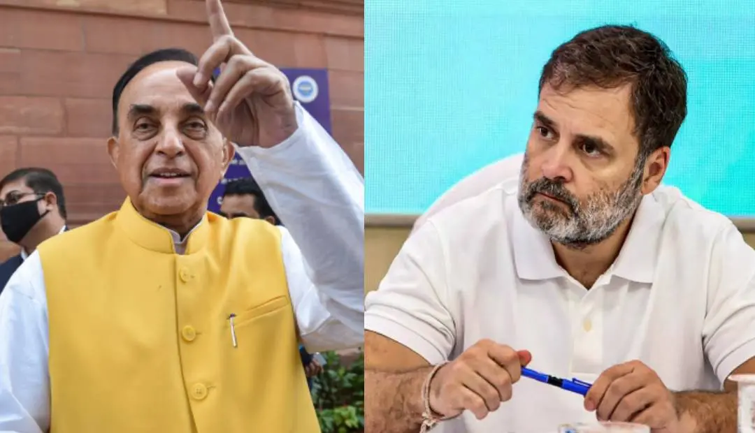 സുബ്രഹ്മണ്യ സ്വാമി, രാഹുൽ ഗാന്ധി | Photo: PTI