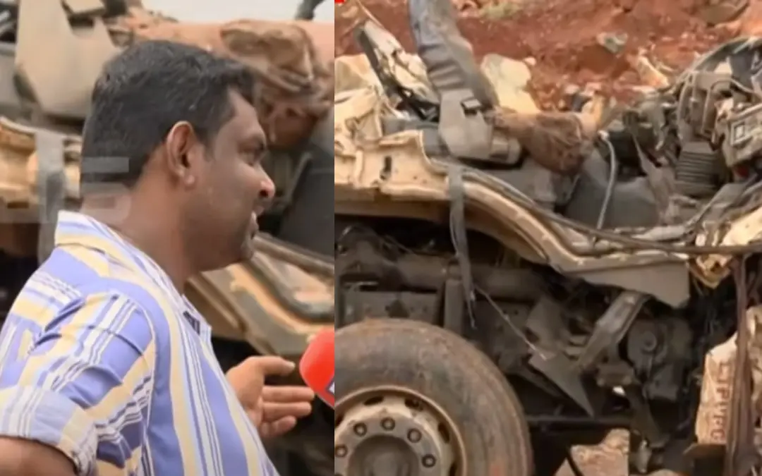 മനാഫ്, അര്ജുന് ഓടിച്ചിരുന്ന ലോറി ഗംഗാവലിയില്നിന്ന് പുറത്തെടുത്തപ്പോള് | Photo: screen grab/ Mathrubhumi News