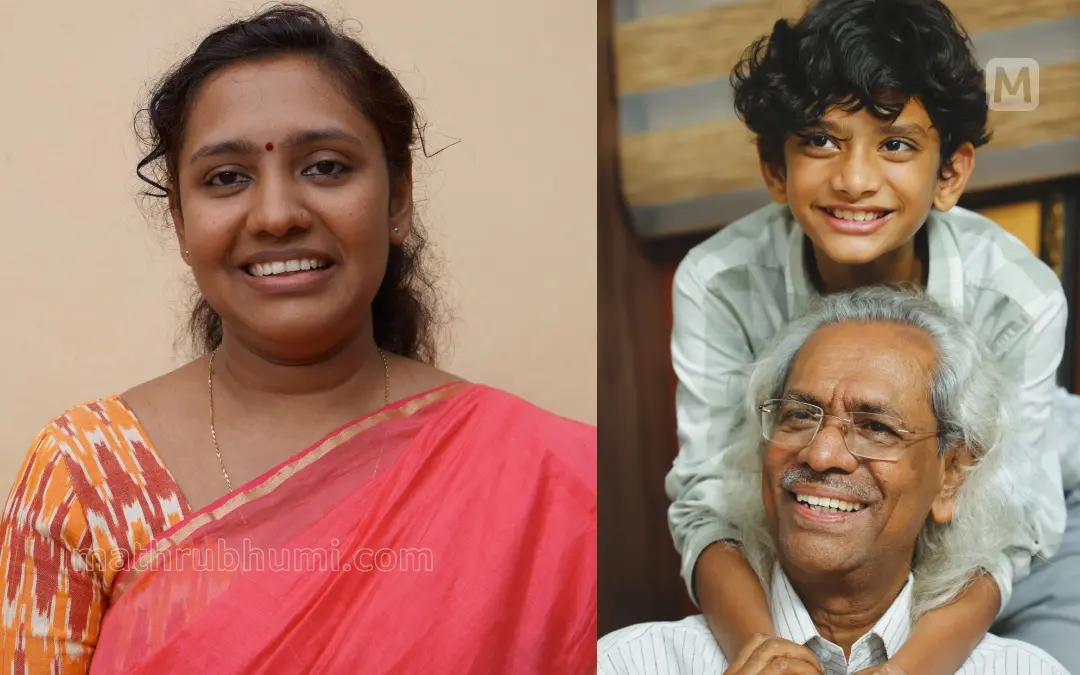 ആര്യ ഗോപി, പി.കെ. ഗോപി പേരക്കുട്ടി ജഹാന് ജോബിയോടൊപ്പം