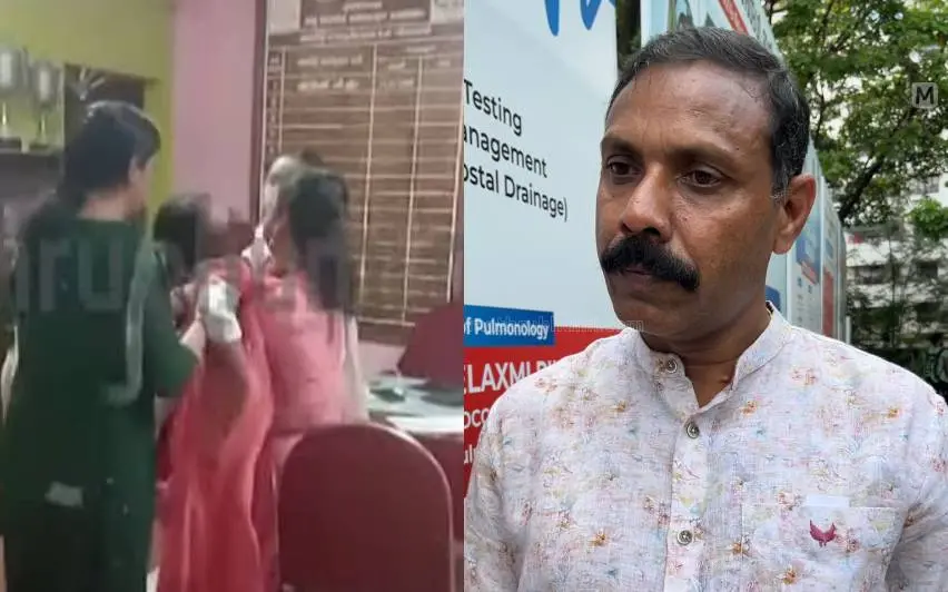 ഷീജ ആത്മഹത്യശ്രമം നടത്തിയപ്പോള് (Image courtesy: Mathrubhumi news screengrab), ശ്രീകാന്ത്