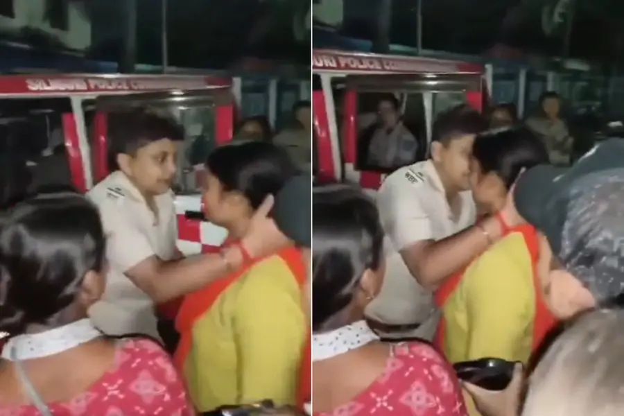 പട്രോളിങ്ങിനിടെ സ്ത്രീയെ ബലമായി ചുംബിച്ച് വനിതാ പോലീസ്; വീഡിയോ പ്രചരിച്ചു, വിമര്ശനം, സസ്പെന്ഷന്