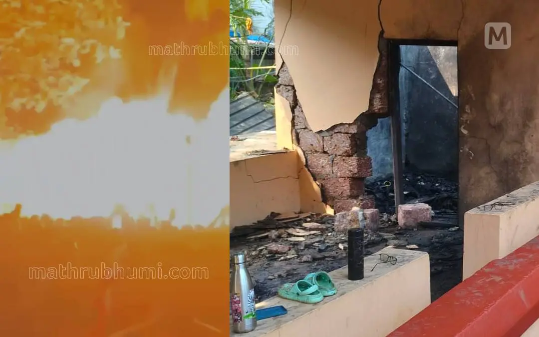 വീരർകാവിലുണ്ടായ സ്ഫോടനത്തിൽനിന്ന്, അപകടം നടന്ന സ്ഥലം