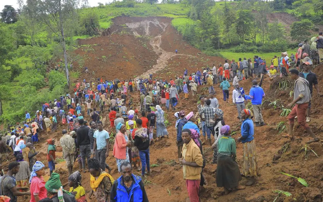 മണ്ണിടിച്ചിലുണ്ടായ പ്രദേശം| photo:AP