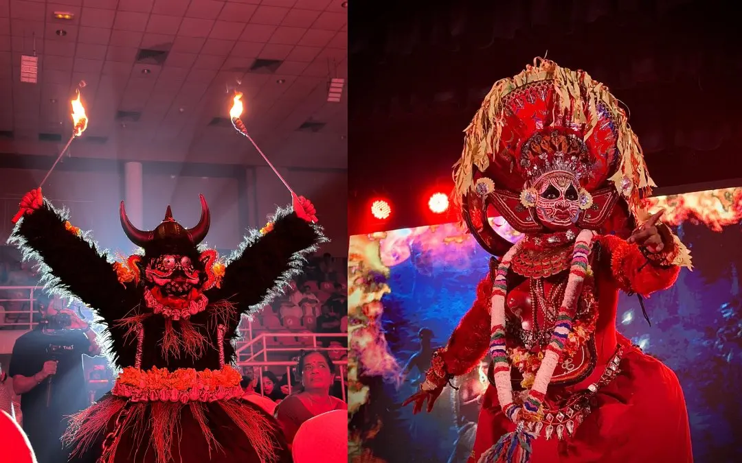മടിക്കൈ നാടന്കലാസംഘം യു.എ.ഇ.യില് നാടന് കലകള് അവതരിപ്പിച്ചപ്പോള്