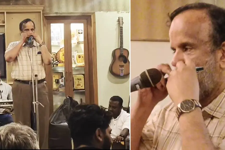 ആതുരസേവനം മാത്രമല്ല, സംഗീതവും വഴങ്ങും; മൗത്ത് ഓര്ഗന് വായിച്ച് ഡോ. വി.പി. ഗംഗാധരന്