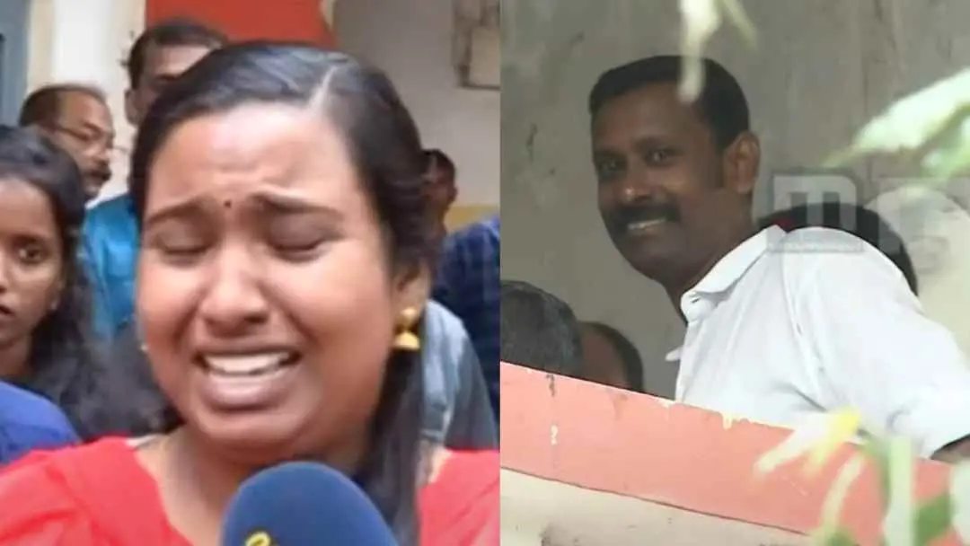 ഹരിത മാധ്യമങ്ങളോട് സംസാരിക്കുന്നു, പ്രതികളിൽ ഒരാൾ | Photo: Screengrab/ Mathrubhumi