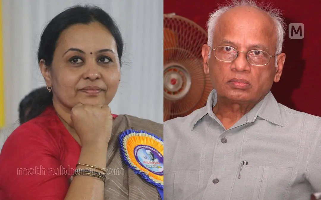 വീണ ജോര്ജ്, ഡോ. എം.എസ്. വല്യത്താൻ| Photos: Mathrubhumi