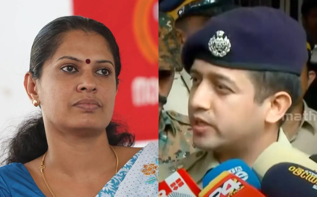 പി.പി. ദിവ്യ(ഫയല്ചിത്രം), കണ്ണൂര് സിറ്റി പോലീസ് കമ്മീഷണര് അജിത്കുമാര് | Photo: Mathrubhumi & Mathrubhumi News