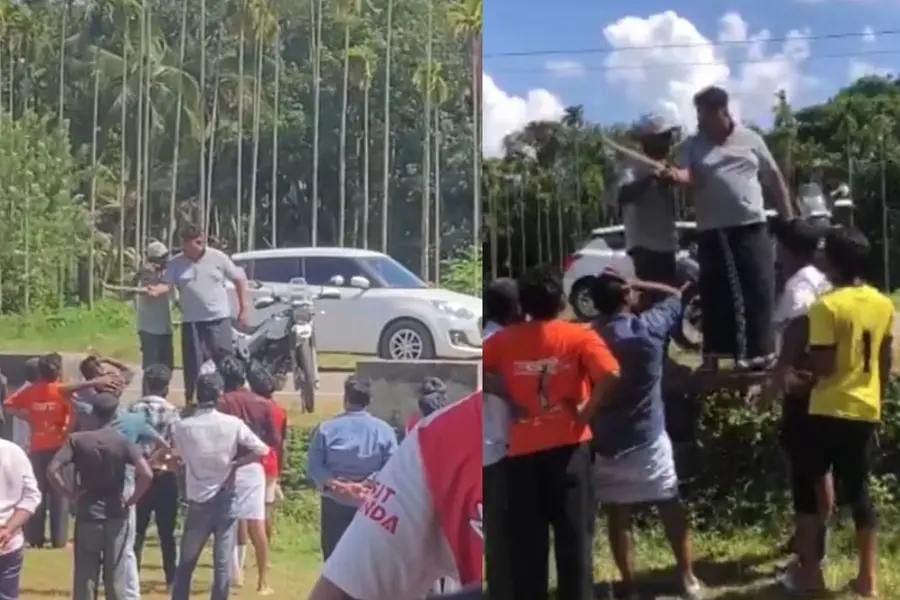 ഗ്രൗണ്ടിലെത്തി വടിവാള്‍വീശി ലീഗ് നേതാവിന്റെ മകന്‍; തര്‍ക്കം മകന് ചുവപ്പ് കാര്‍ഡ് കിട്ടിയതിന് | VIDEO