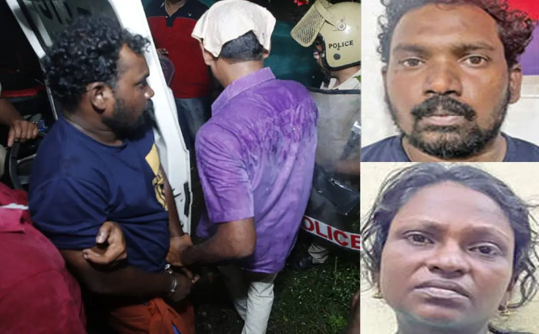 കുഞ്ഞിനെ കൊലപ്പെടുത്തിയ കേസില് അറസ്റ്റിലായ രതീഷും ആശയും | Photo: Mathrubhumi