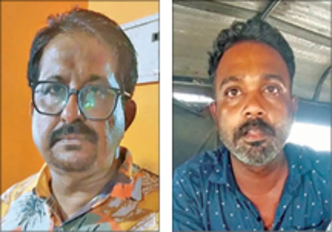 പ്രതികളായ സന്തോഷ്, കിരൺകുമാർ