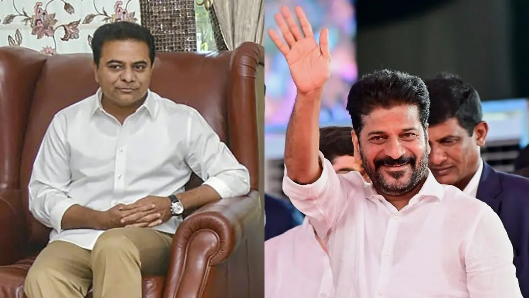 കെടി രാമ റാവു, രേവന്ദ് റെഡ്ഡി | Photo: PTI, ANI