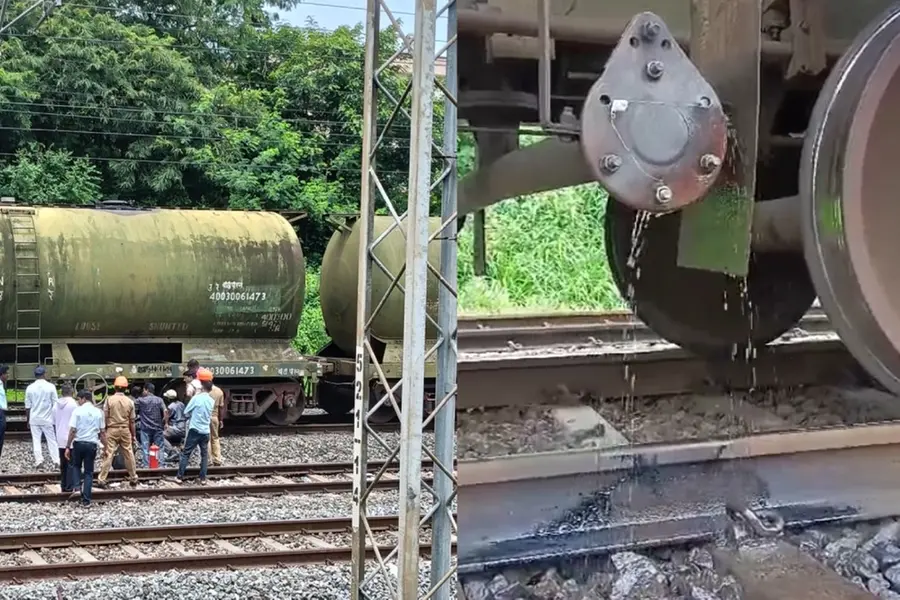 യാത്രയ്ക്കിടെ ചരക്ക് തീവണ്ടിയിൽ പെട്രോൾ ചോർച്ച; സംഭവം പാലക്കാട്ട്