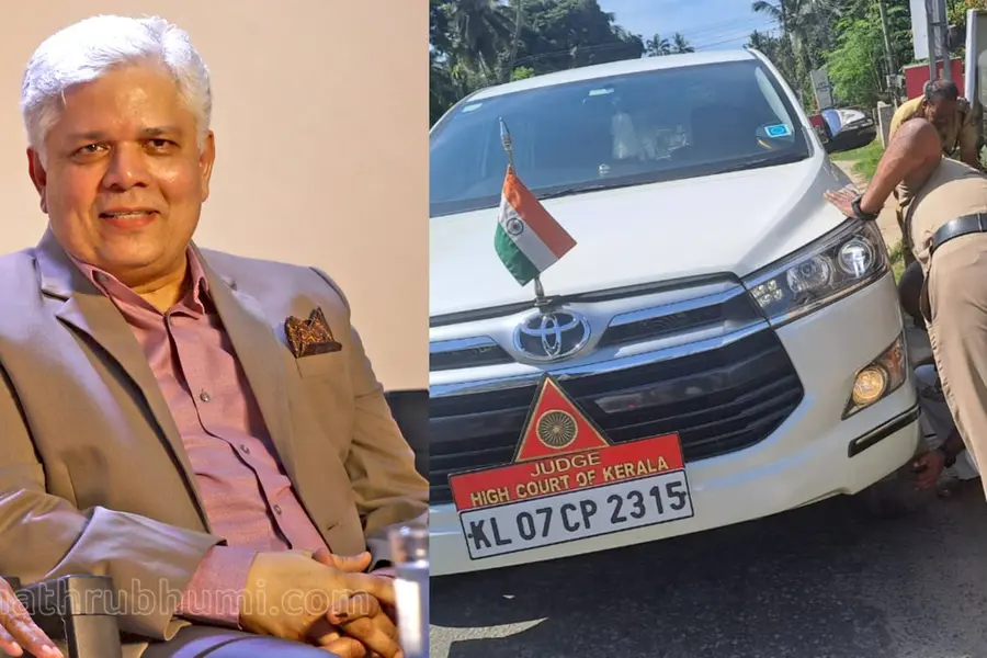 ജസ്റ്റിസ് ദേവൻ രാമചന്ദ്രൻ സഞ്ചരിച്ച കാർ റോഡിലെ കുഴിയിൽ വീണ് അപകടം; സംഭവം തൃശൂർ- കുന്നംകുളം റോഡിൽ