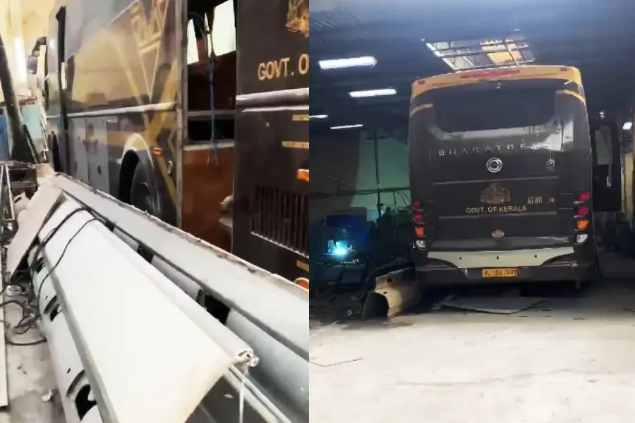 നവകേരള ബസ്സിന് വീണ്ടും മാറ്റം; ടോയ്ലറ്റ് അഴിച്ചുമാറ്റി സീറ്റ് വെക്കും, വാതിൽ മുന്നിൽ മാത്രമാക്കും
