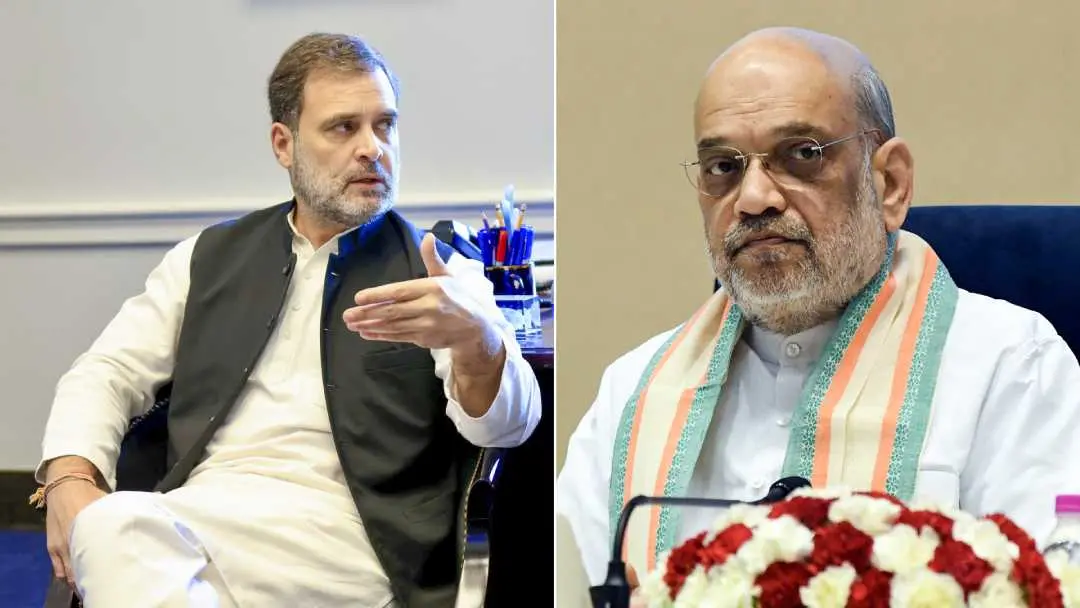 രാഹുൽ ഗാന്ധി, അമിത് ഷാ | Photo: PTI, ANI