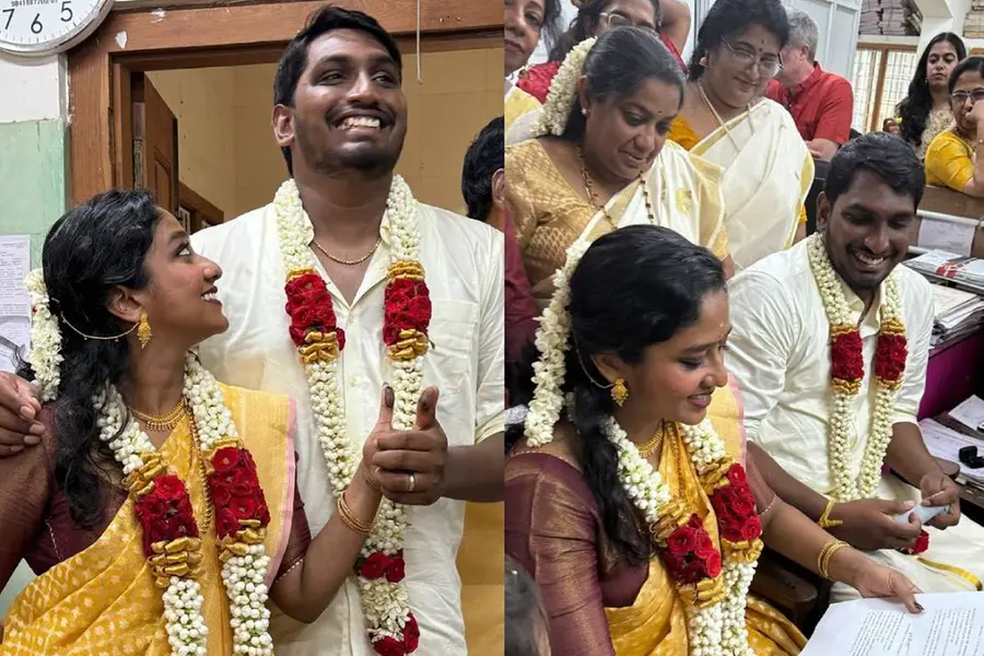 ചീഫ് സെക്രട്ടറി ശാരദ മുരളീധരന്റേയും മുന്‍ ചീഫ് സെക്രട്ടറി വേണുവിന്റേയും മകള്‍ കല്യാണി വിവാഹിതയായി