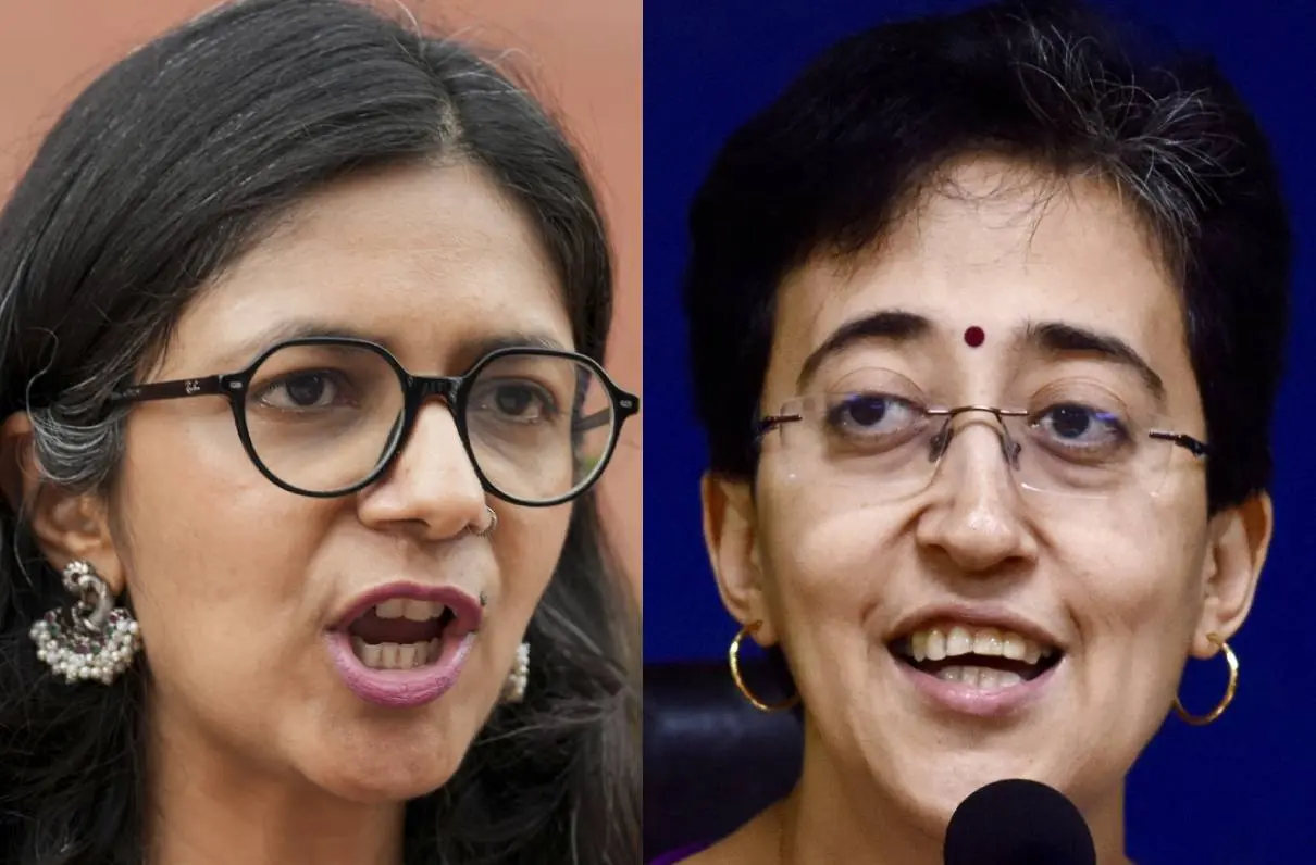 സ്വാതി മലിവാള്, അതിഷി | Photo: PTI, ANI