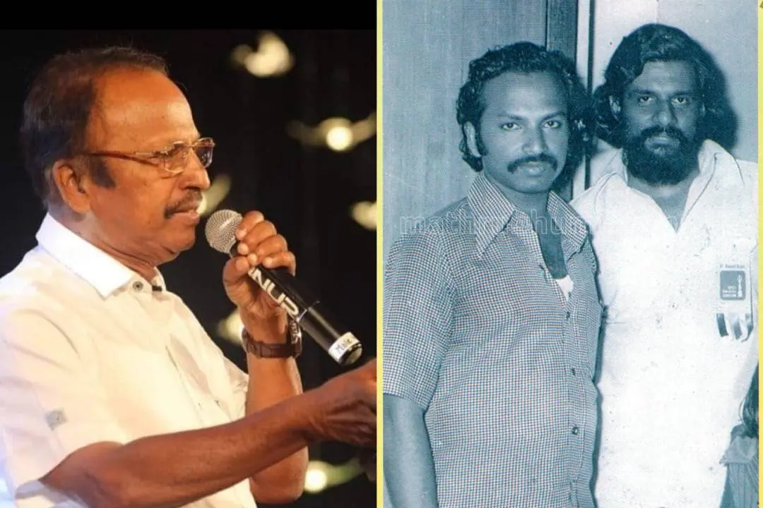 ഇടവ ബഷീര്/ ഇടവ ബഷീര് യേശുദാസിനൊപ്പം | Photo: Spacial Arrangement / Mathrubhumi Archives
