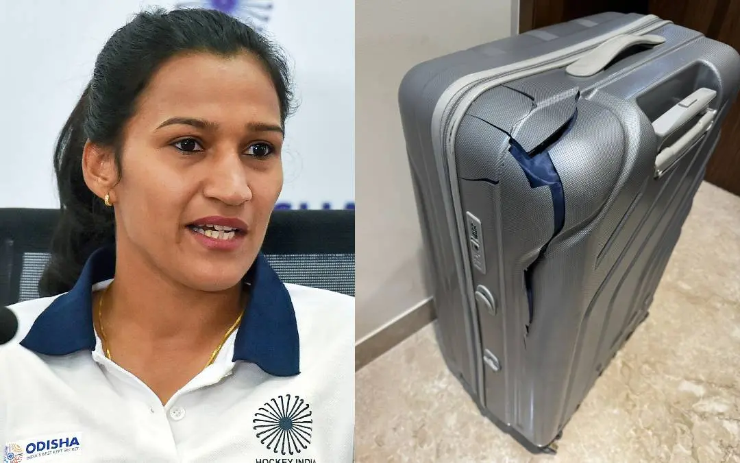റാണി രാംപാല്, തകര്ന്ന ലഗേജ് | PTI, x.com/imranirampal