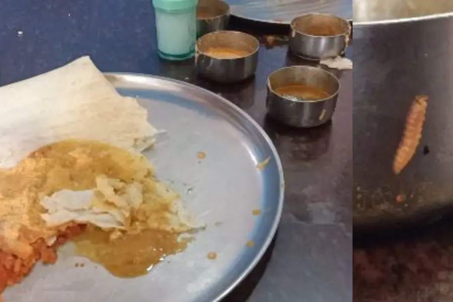 കോഫി ഹൗസിലെ സാമ്പാറില്‍ പുഴു, പരാതി; പച്ചക്കറിയില്‍നിന്ന് വന്നതാകാമെന്ന് ജീവനക്കാര്‍ | VIDEO
