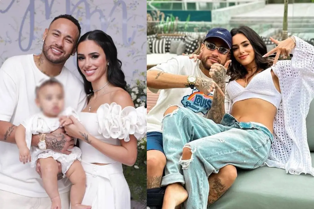 നെയ്മറും ബ്രൂണയും മകള്‍ക്കൊപ്പം | Photo: instagram/ neymar