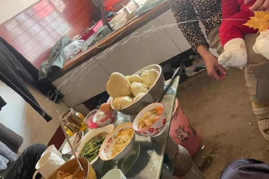 ഭക്ഷണം വിളമ്പിവെച്ച മേശയിലേക്ക് മൂത്രമൊഴിച്ച് കുഞ്ഞ്; അതേ ഭക്ഷണം കഴിച്ച് വീട്ടുകാര്
