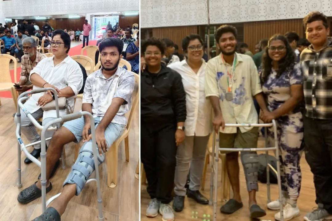 പവർലിഫ്റ്റിങ് മത്സരം കാണാനെത്തിയ  മനോവ യൂസേഫ്