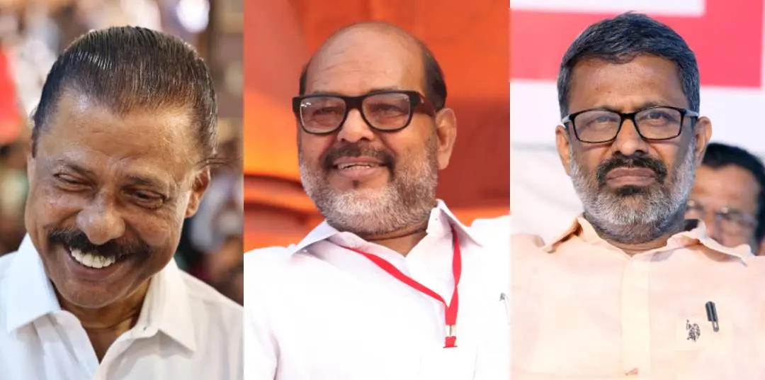 എന്.എന് കൃഷ്ണദാസ്,എം.വി ഗോവിന്ദന്, ഇ.എന് സുരേഷ് ബാബു | Photo: Mathrubhumi