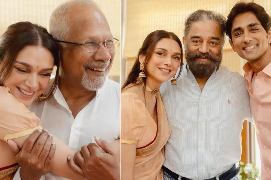 ചേര്ത്ത് പിടിച്ച് കമല് ഹാസനും മണിരത്നവും; കൂടുതല് വിവാഹചിത്രം പങ്കുവെച്ച് അദിതിയും സിദ്ധാര്ഥും