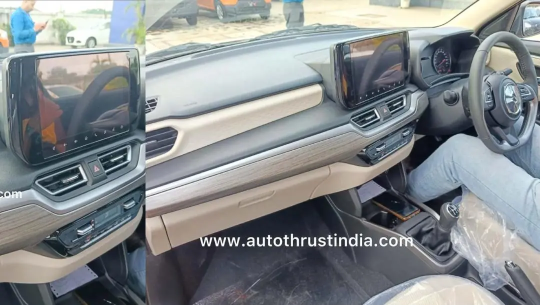 മാരുതി സുസുക്കി ഡിസയറിന്റെ ഇന്റീരിയര്‍ ചിത്രം | Photo: AutothrustIndia.com