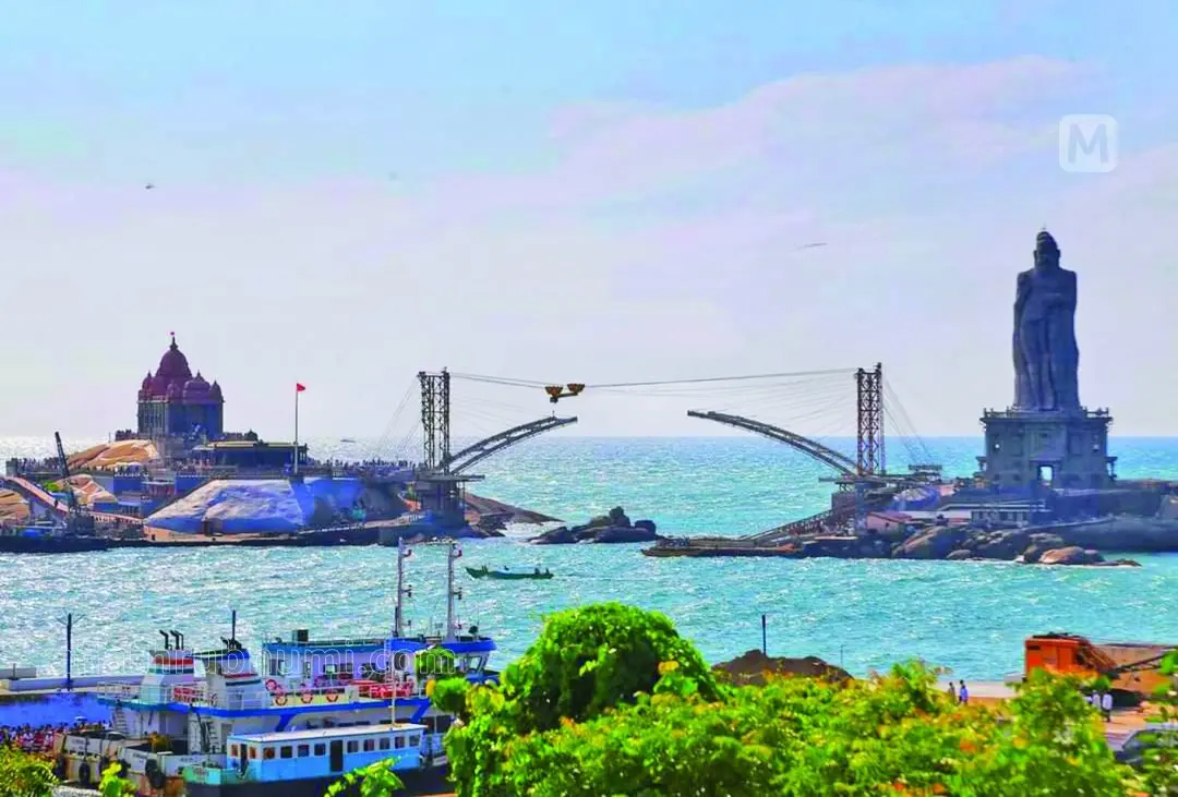 നിര്മാണം പൂര്ത്തിയാകുന്ന കന്യാകുമാരിയിലെ കണ്ണാടിപ്പാലം