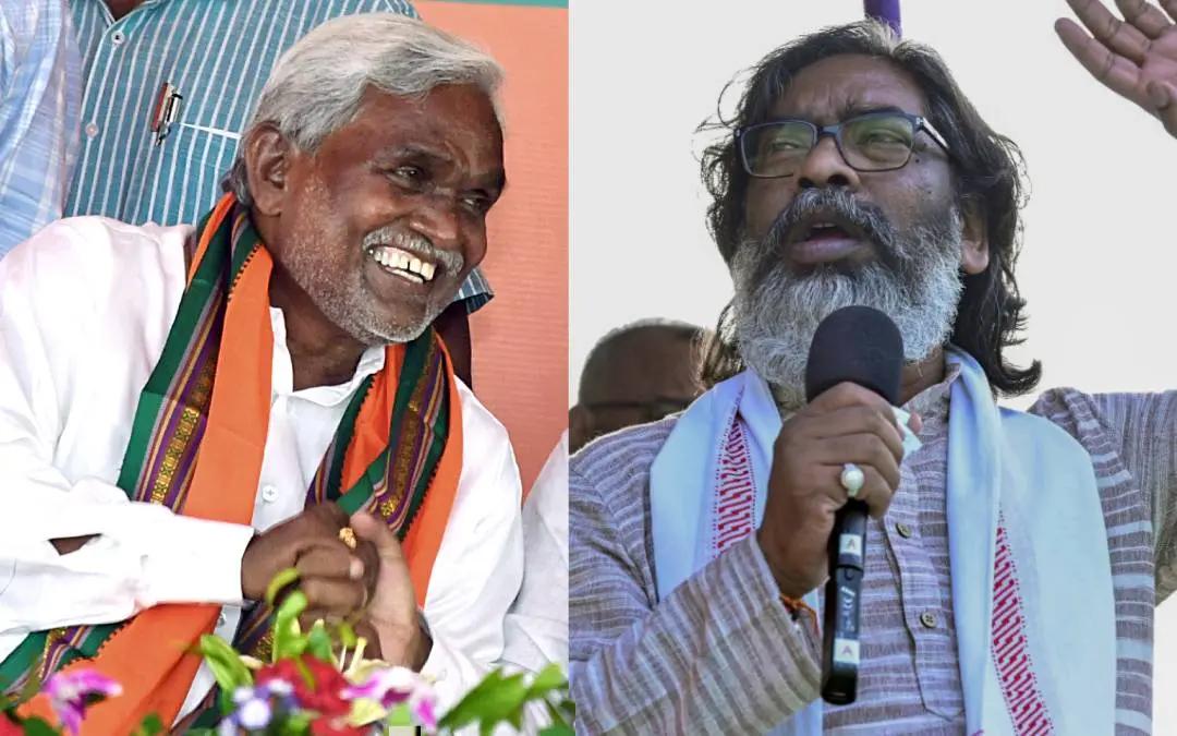 ചംപായ് സോറൻ ഹേമന്ദ് സോറൻ | Photo: ANI, PTI