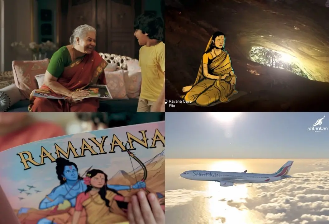 ശ്രീലങ്കന് എയര്ലൈന്സിന്റെ പരസ്യത്തില്നിന്നുള്ള ദൃശ്യങ്ങള് | photo: @SriLankan Airlines