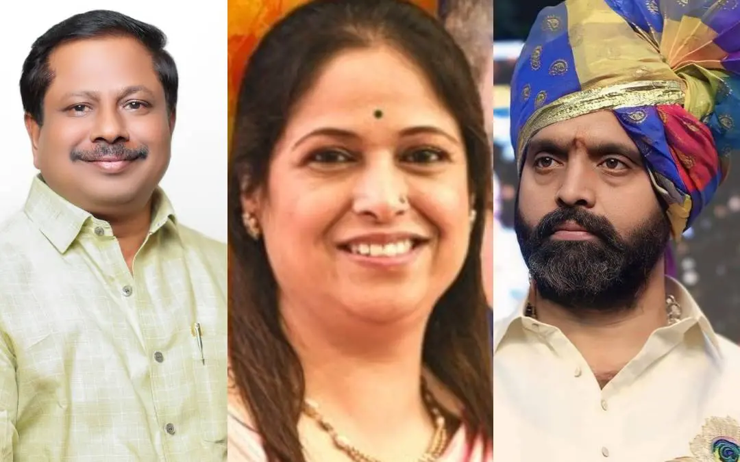 അണ്ണ ബൻസോഡെ, അശ്വിനി ജഗ്താപ്, മഹേഷ് ലാൻഡ്ഗെ | Photo: Facebook/ Anna bansode,Ashwini Jagtap, Mahesh Landge
