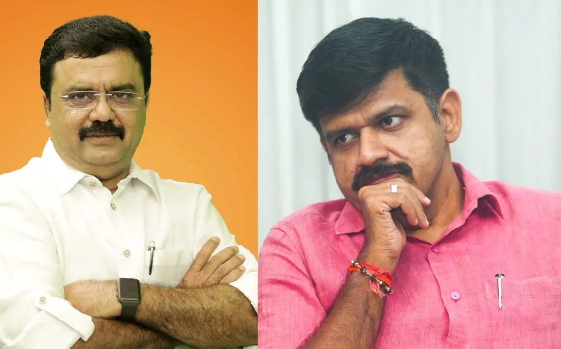 പി.ആര്. ശിവശങ്കരന് (photo: prshivashankarbjp facebook) സന്ദീപ് വാര്യര് (ഫയല്ചിത്രം)