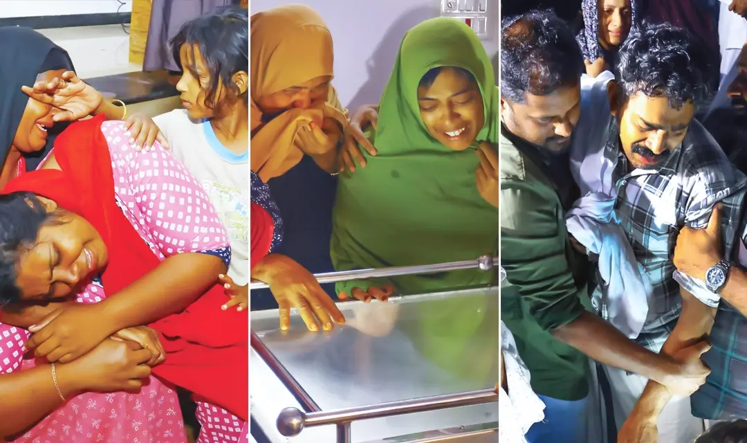 പാലക്കാട് അപകടത്തിൽ മരിച്ച വിദ്യാർഥിനികളുടെ മൃതദേഹങ്ങൾ വീടുകളിലെത്തിച്ചപ്പോൾ പൊട്ടിക്കരയുന്ന ഉറ്റവർ