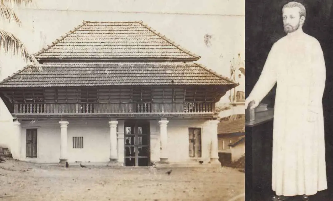 അർണോസ് പാതിരിയുടെ വീട് (ഇടത്ത്)  അർണോസ് പാതിരി (വലത്ത്)