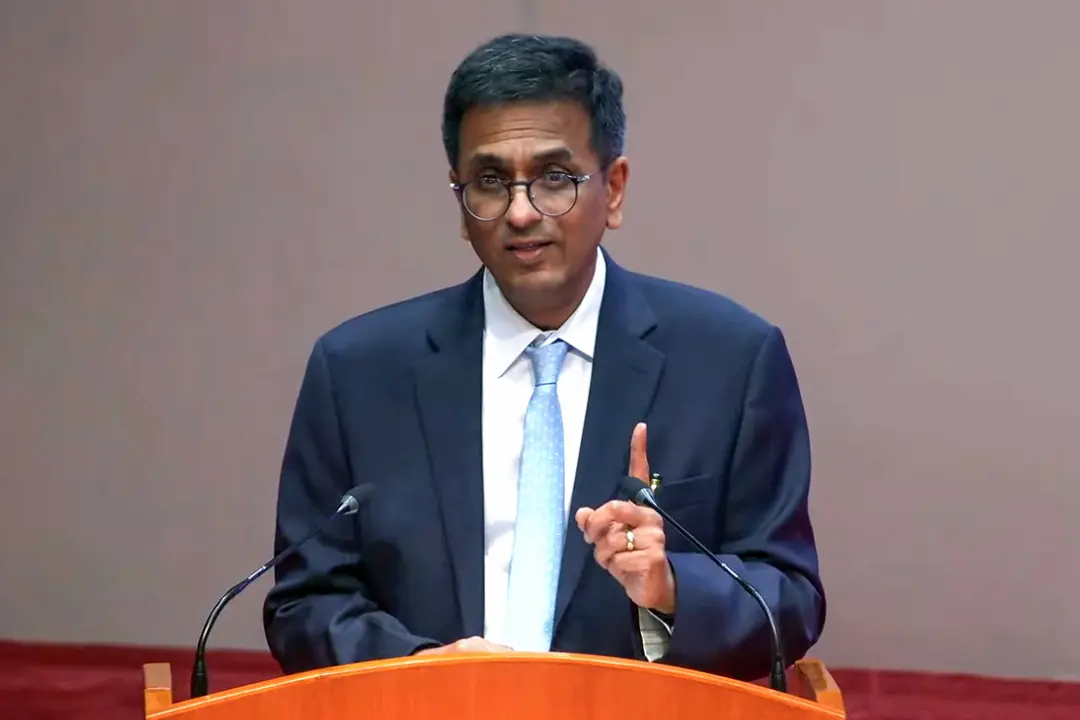 സുപ്രീം കോടതി മുൻ ചീഫ് ജസ്റ്റിസ് ഡി.വൈ. ചന്ദ്രചൂഢ് | Photo: ANI