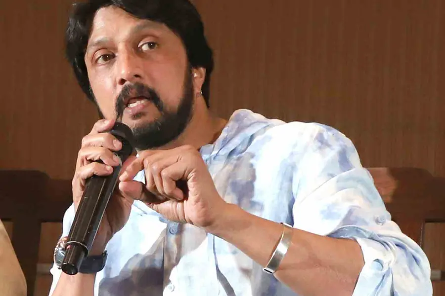 കന്നഡ സിനിമയ്ക്ക് ഇംഗ്ലീഷ് പേരെന്തിനെന്ന് ചോദ്യം,ആപ്പിളിന് കന്നഡയിലെന്ത് പറയുമെന്ന് നടന്റെ മറുചോദ്യം