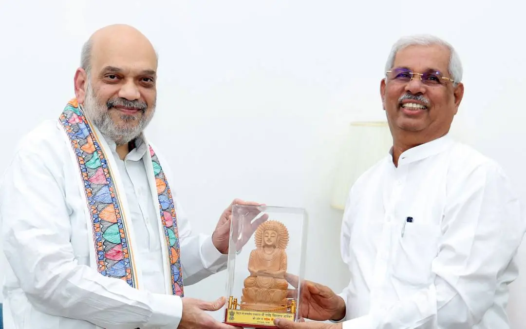 അമിത് ഷായ്ക്കൊപ്പം രാജേന്ദ്ര ആര്ലേകര് | Photo: ANI