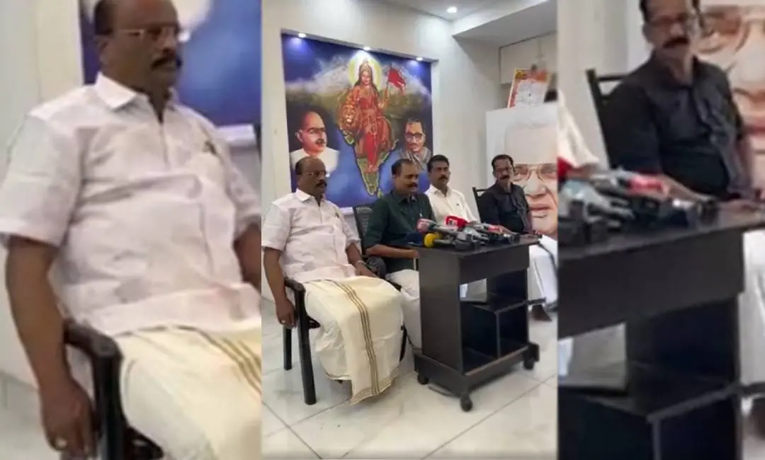 മധുമുല്ലശ്ശേരി വാര്‍ത്താസമ്മേളനത്തില്‍