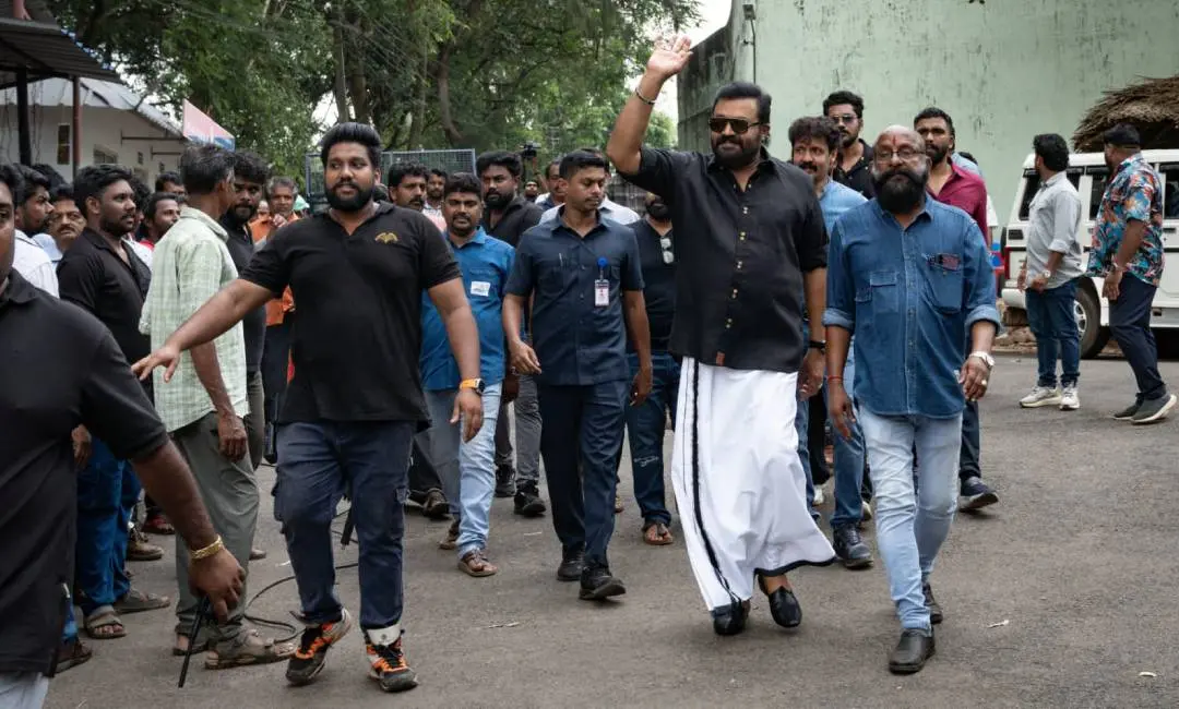 ഒറ്റക്കൊമ്പന് സിനിമയുടെ ചിത്രീകരണത്തിനായെത്തിയ സുരേഷ് ഗോപി